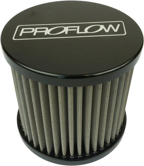 Proflow Oil Breather Filter Billet -10AN Female Thread, 90x78mm, Black - PFECCB-4BK PFECCB-4BK