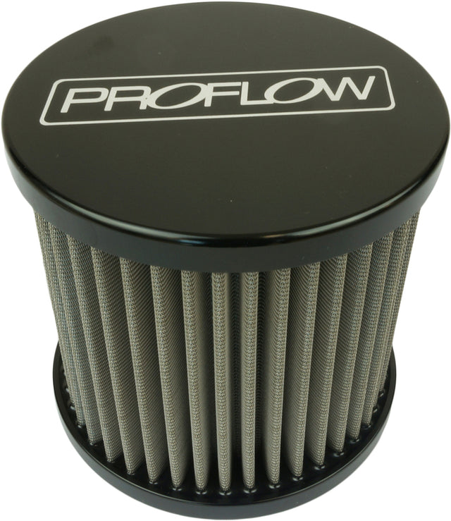 Proflow Oil Breather Filter Billet -10AN Female Thread, 90x78mm, Black - PFECCB-4BK PFECCB-4BK