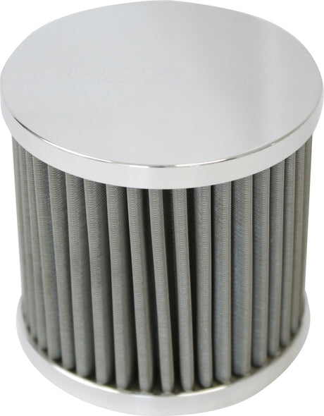 Proflow Oil Breather Filter Billet -10AN Female Thread, 90x78mm, Polished - PFECCB-4 PFECCB-4