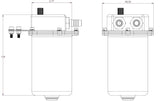 Proflow Catch Can Kit, Oil Separator, Baffled, Recirculating, 500mL, Billet Aluminium, Universal - PFECCT-500BK