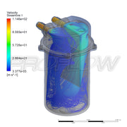 Proflow Catch Can Kit, Oil Separator, Baffled, Recirculating, 500mL, Billet Aluminium, Universal - PFECCT-500BK