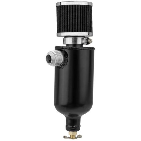Proflow Oil Breather Pro Tank Aluminium, 0.75L, -12AN Male, Black - PFECCT075ANBK PFECCT075ANBK