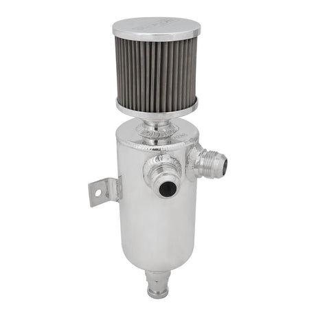 Proflow Oil Breather Tank Pro Aluminium, 650mL, -12AN x 2 Male, Polished - PFECCT080AN PFECCT080AN