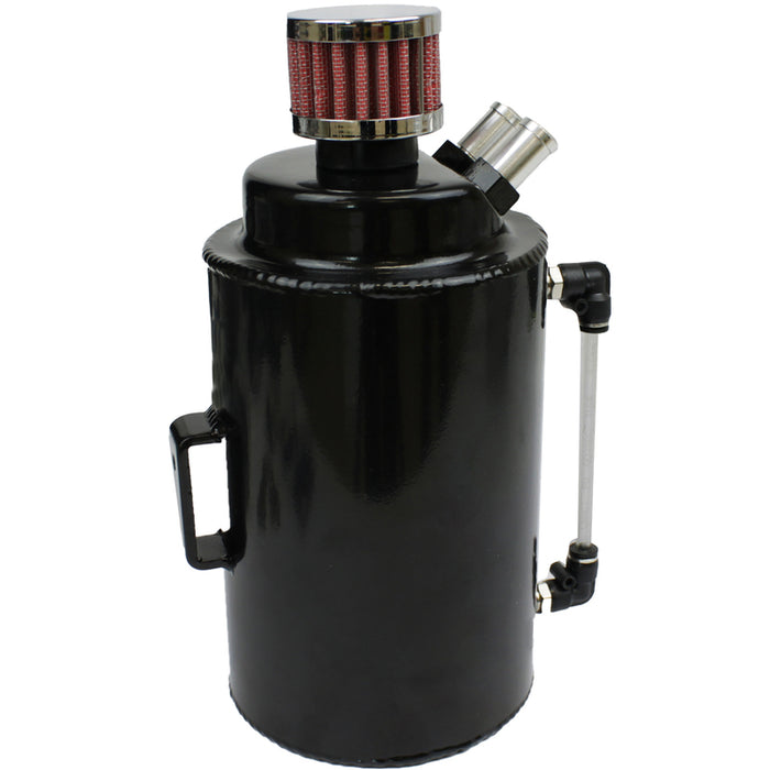 Proflow Oil Breather Catch Tank 850mL w/Breather, Black - PFECCT1BK