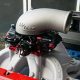 Proflow AirMax Supercharger , Blow-Through, EFI or Carburettor Hat, Aluminium, Black, 4150, 5.125 in. Flange, Each - PFECH1000-BK