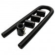 Proflow Radiator Hose Flexible, Stainless Steel Black Kit, 48in. Length, 34/38mm Adaptors - PFECHR48BK PFECHR48BK