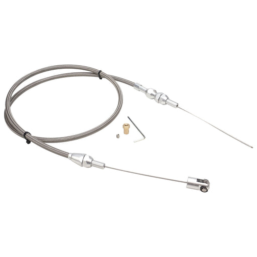 Proflow Throttle Cable, For Holden Commodore LS, Braided Stainless Wire, 48 in. Length - PFECSS-LS48