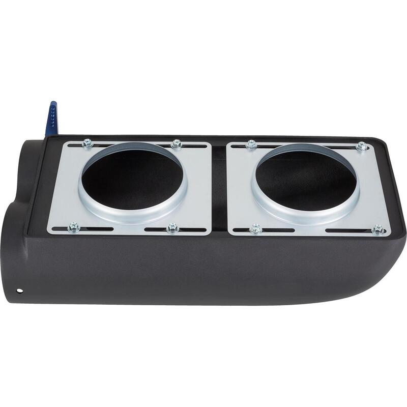 Proflow Carburettor Scoop, Aluminium, Black, Red Butterfly, Shot Gun Style, Single/Dual Carburettor, Each - PFEEA5236BK