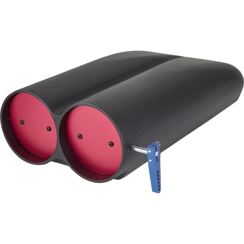 Proflow Carburettor Scoop, Aluminium, Black, Red Butterfly, Shot Gun Style, Single/Dual Carburettor, Each - PFEEA5236BK