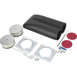 Proflow Carburettor Scoop, Aluminium, Black, Red Butterfly, Shot Gun Style, Single/Dual Carburettor, Each - PFEEA5236BK