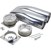 Proflow Carburettor Scoop, Aluminium, Polished, Shot Gun Style, Single/Dual Carburettor, Each - PFEEA5236P