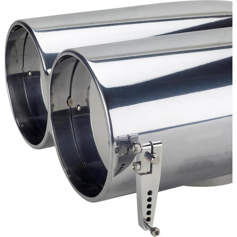 Proflow Carburettor Scoop, Aluminium, Polished, Shot Gun Style, Single/Dual Carburettor, Each - PFEEA5236P PFEEA5236P