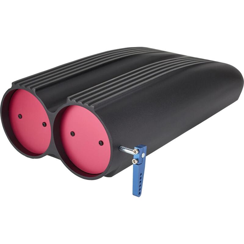 Proflow Carburettor Scoop, Aluminium, Black, Machined Finns, Shot Gun Style, Single/Dual Carburettor, Each - PFEEA5239BK