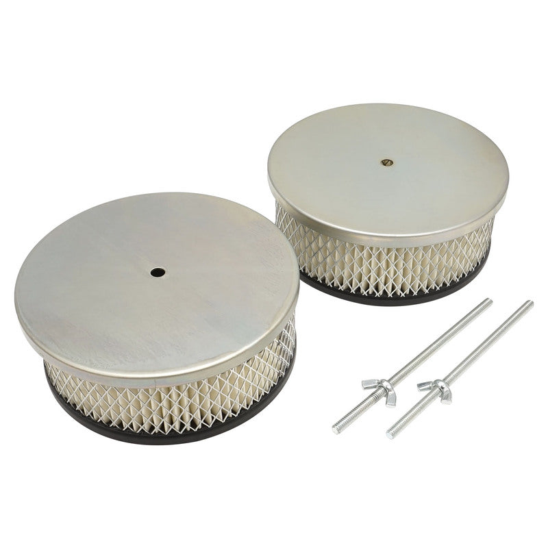 Proflow Carburettor Scoop, Aluminium, Smooth Black, Hilborn-Style, 20'' x 9.75 wide, Single or Dual Carburettor, Each - PFEEA5249BK