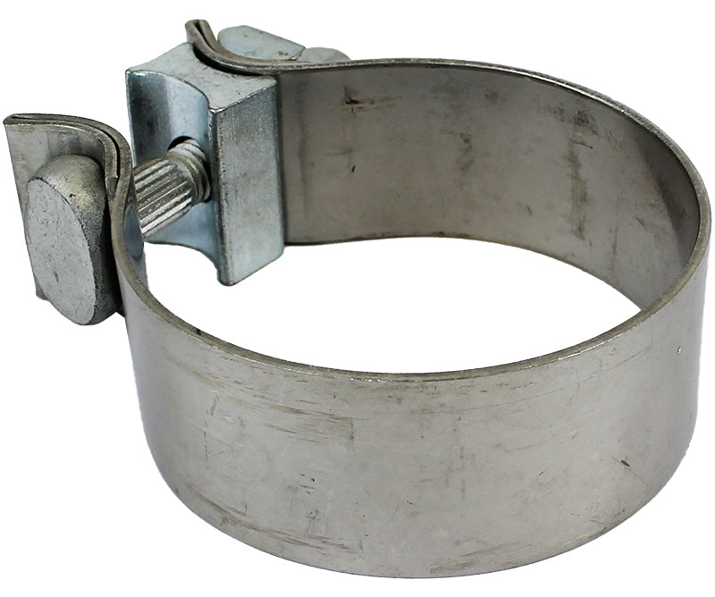 Proflow Exhaust Clamp, Band Clamp, 2.00 in. Diameter, 430 Stainless Steel, Natural, Each - PFEECL20 PFEECL20