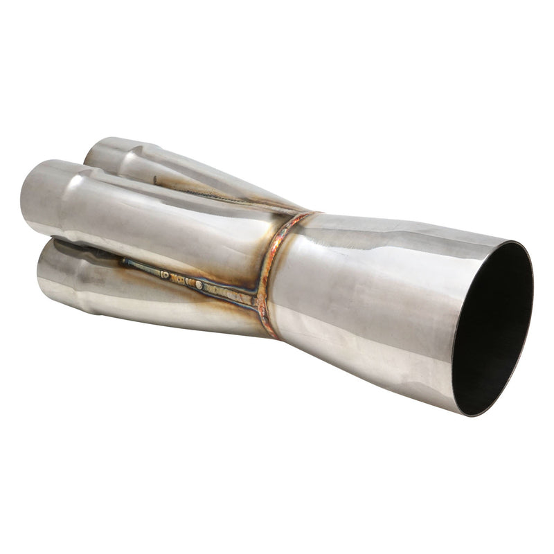 Proflow Exhaust Collector, Merge, 304 Stainless Steel, Slip On, 12in. x 1-7/8in. Primary To 3-1/2in. - PFEECS14743SS