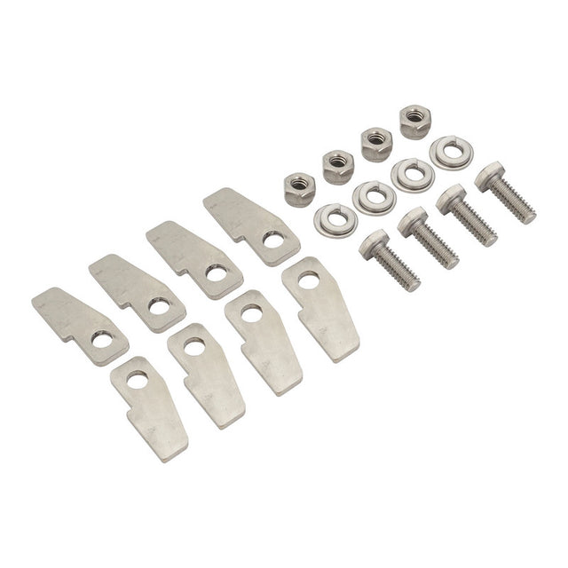Proflow Exhaust Collector Tabs, Slip On Stainless Steel Header Tab Kit, Set Of 8 Includes Mounting Hardware, Kit - PFEECTABS PFEECTABS