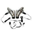 Proflow Dual Exhaust Cutouts, Electric, Aluminium, Bolt On, 3.0 in. Diameter, Stainless Steel Tubing, Kit - PFEEEC300-D PFEEEC300-D
