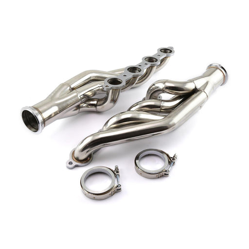 Proflow Exhaust Headers, Stainless Steel Turbo V-Band , SB Chev, 1-7/8in. Primary, Front Mount, V Bands, Set - PFEEH5500 PFEEH5500