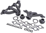 Proflow LS Exhaust Headers, Tight-Fit 1-5/8'' Block Huggers, Chevrolet Holden LS1 LS2 Centre Outlet, Black Ceramic, Set - PFEEH7000BK