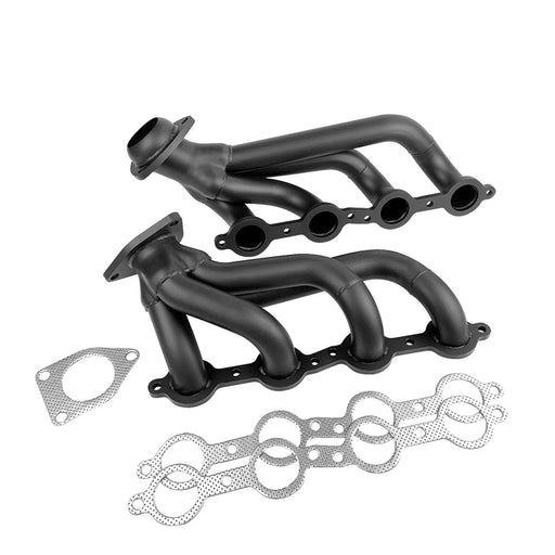 Proflow LS Exhaust Headers, Tight-Fit 1-5/8'' Block Huggers, Chevrolet Holden LS1 LS2 Rear Outlet, Black Ceramic, Set - PFEEH7003BK PFEEH7003BK