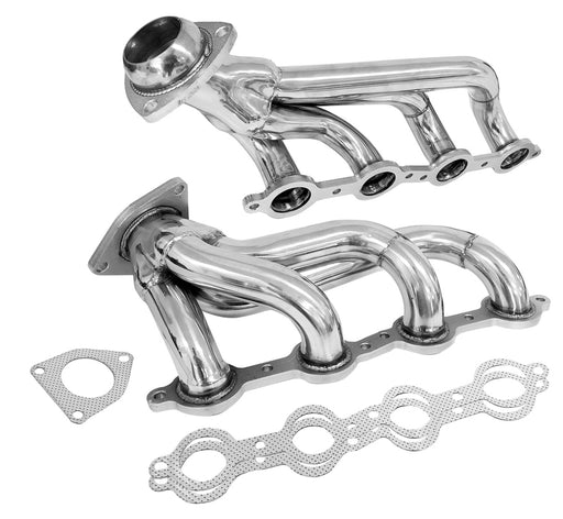 Proflow LS Exhaust Headers, Tight-Fit 1-5/8'' Block Huggers, Chevrolet Holden LS1 LS2 Rear Outlet, Stainless Steel, Set - PFEEH7003 PFEEH7003