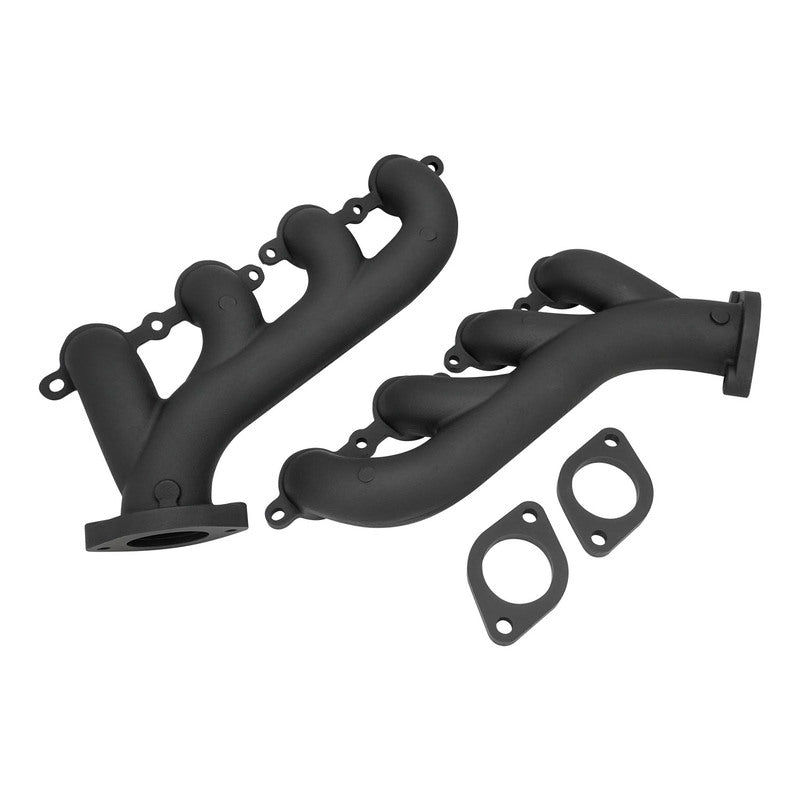 Proflow Exhaust Manifolds, For Holden / Chev LS Series Engines, High-Silicone Ductile Cast Iron, Black Ceramic Coated, Pair - PFEEH8501BKC PFEEH8501BKC