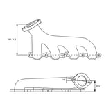 Proflow Exhaust Manifolds, For Holden / Chev LS Series Engines, High-Silicone Ductile Cast Iron, Natural, Pair - PFEEH8501