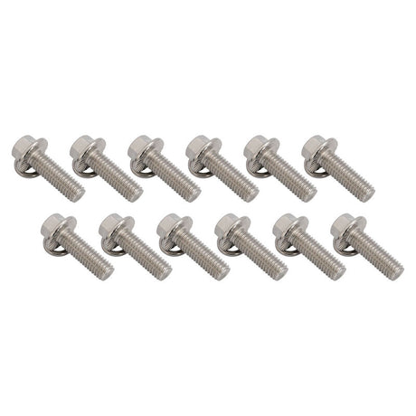 Proflow Header Bolts, Hex Head, M8 x 1.25 mm x 25mm Length, Stainless Steel, For Chev/Holden LS Engine, Set of 12 - PFEEHBLSST PFEEHBLSST