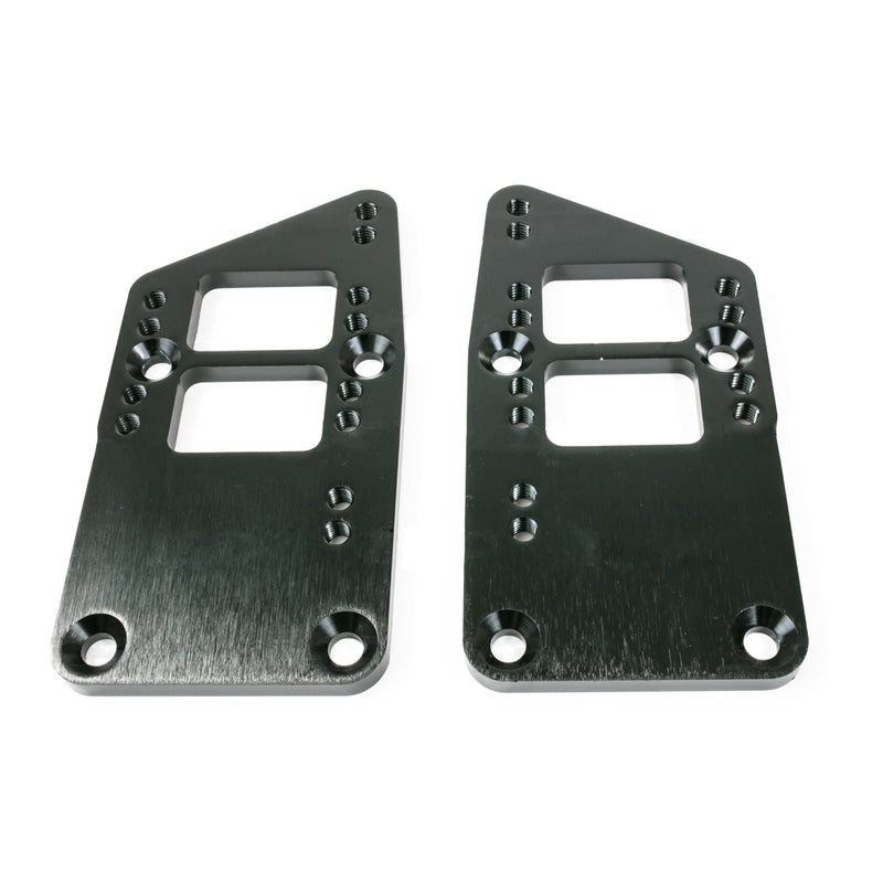 Proflow Engine Mounts Aluminium, Motor Mount Plate, Bolt-In, LS Conversion, Adjustable, Black Powder Coated, Pair - PFEEHMLS11-BK PFEEHMLS11-BK