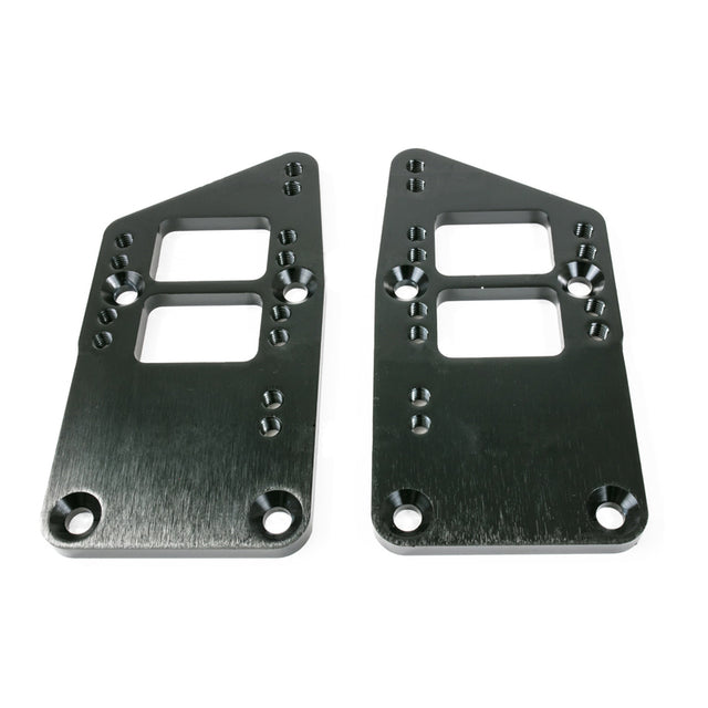 Proflow Engine Mounts Aluminium, Motor Mount Plate, Bolt-In, LS Conversion, Adjustable, Black Powder Coated, Pair - PFEEHMLS11-BK PFEEHMLS11-BK