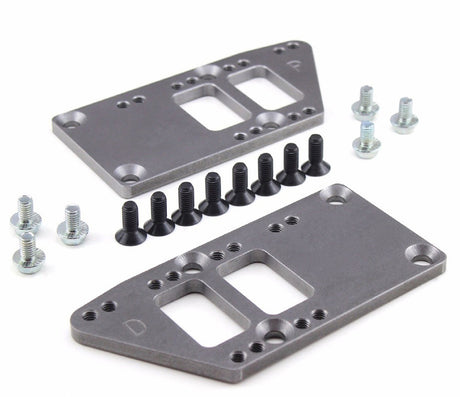 Proflow Engine Mounts Aluminium, Motor Mount Plate, Bolt-In, LS Conversion, Adjustable, Raw Finish, Pair - PFEEHMLS11 PFEEHMLS11