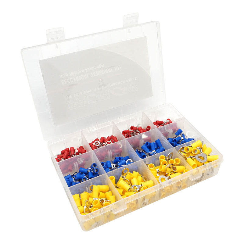 Proflow Electric Terminal Kit, 345 Piece Ring Terminal Assortment, Kit - PFEELCKIT-1 PFEELCKIT-1
