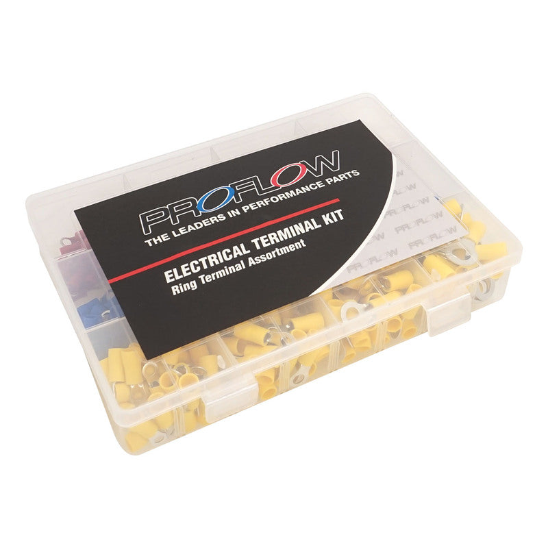 Proflow Electric Terminal Kit, 345 Piece Ring Terminal Assortment, Kit - PFEELCKIT-1