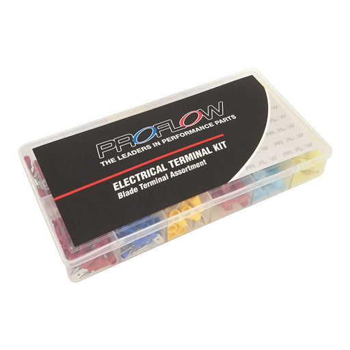 Proflow Electric Terminal Kit, 270 Piece Male/Female Blade Terminal Assortment, Kit - PFEELCKIT-2