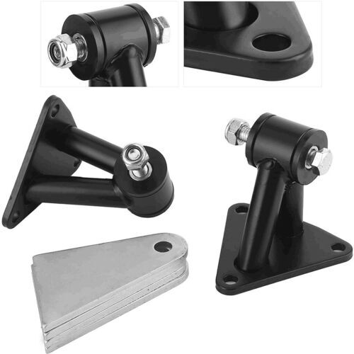 Proflow Engine Motor Mount Kit, Weld in, Chev V8, Black, Universal, Engine Swap Application, Pair - PFEEM009