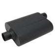 Proflow Muffler, 3.00 in, Black Compact Flow Chamber II, Side Inlet To 3.00 in. Centre Outlet, 9.75" x 13" x 4" body, Each - PFEEM31505 PFEEM31505