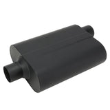 Proflow Muffler, 3.00 in, Black Compact Flow Chamber II, Side Inlet To 3.00 in. Centre Outlet, 9.75" x 13" x 4" body, Each - PFEEM31505 PFEEM31505