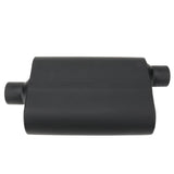 Proflow Muffler, 3.00 in, Black Compact Flow Chamber II, Side Inlet To 3.00 in. Centre Outlet, 9.75" x 13" x 4" body, Each - PFEEM31505