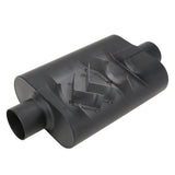 Proflow Muffler, 3.00 in, Black Compact Flow Chamber II, Centre Inlet To 3.00 in. Centre Outlet, 9.75" x 13" x 4" body, Each - PFEEM31506