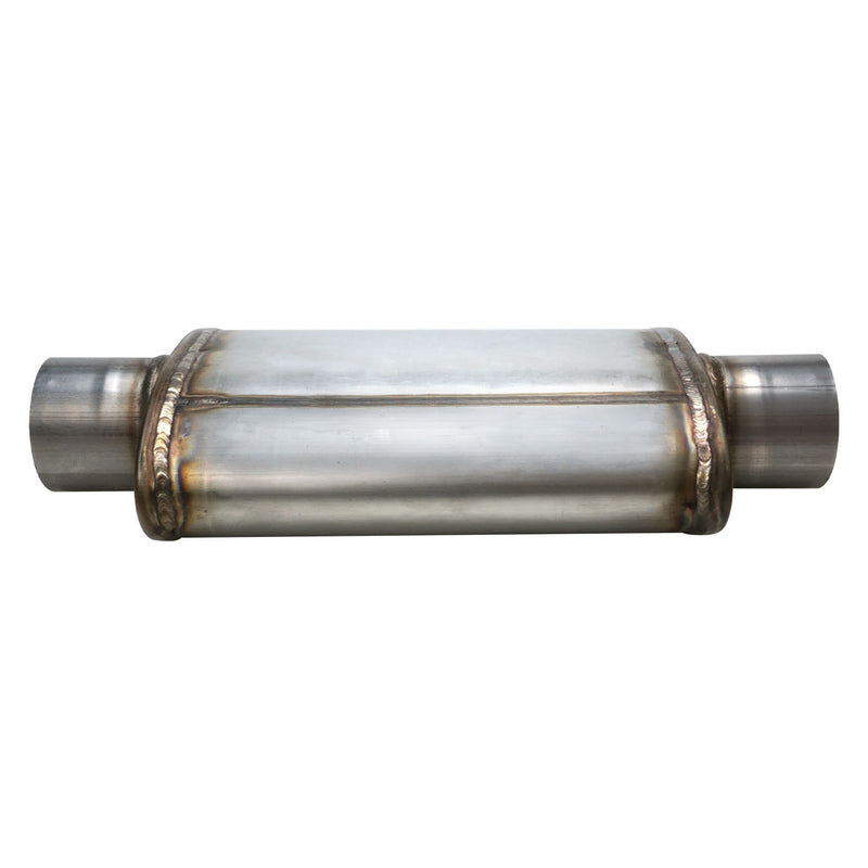 Proflow Muffler Oval, 409 Stainless Steel Polished Flow Chamber 3in. Centre Inlet To 3in. Centre Outlet - PFEEMS51506
