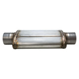 Proflow Muffler Oval, 409 Stainless Steel Polished Flow Chamber 3in. Centre Inlet To 3in. Centre Outlet - PFEEMS51506