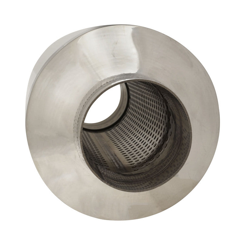 Proflow Resonator, Super Quiet, 2.50'' Inlet/Outlet, SS304, Mirror Polished, Round, 150mm Diameter, 370mm Length - PFEER-1025