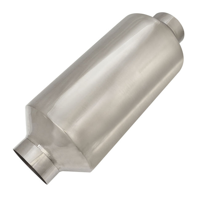 Proflow Resonator, Super Quiet, 3.00'' Inlet/Outlet, SS304, Mirror Polished, Round, 150mm Diameter, 370mm Length - PFEER-1030 PFEER-1030
