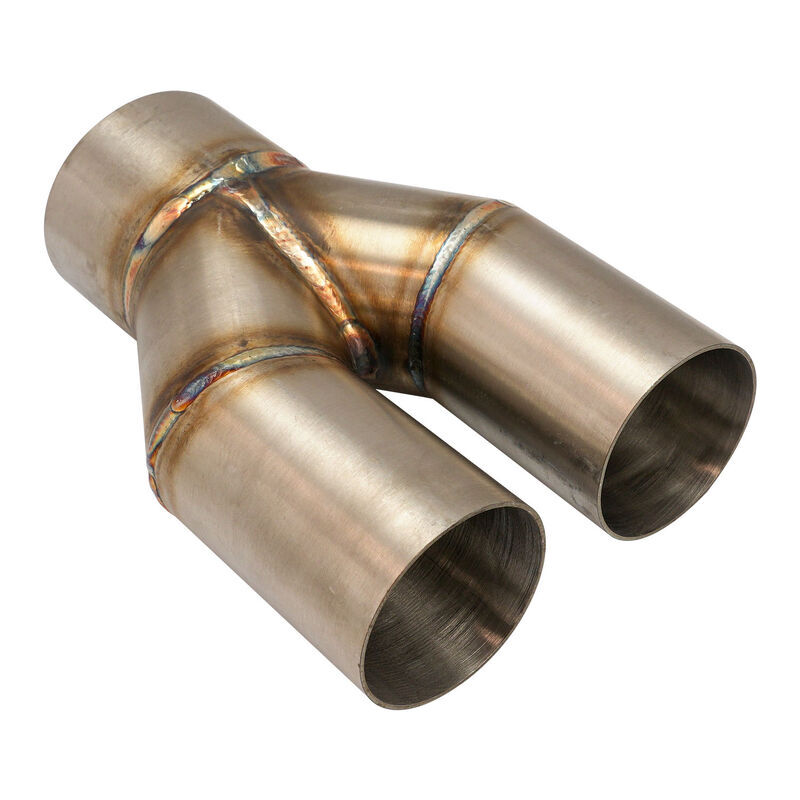 Proflow Exhaust Y Pipe, 2.50'' Single to 2.00" Dual, SS304, 8in. Overall Length, Each - PFEEYP-20-25 PFEEYP-20-25