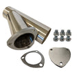 Proflow Exhaust 304 Stainless Steel Cut Out Y Pipe 2.5'', Cap Gasket & Bolts 10in. overall length, Each - PFEEYPSS25 PFEEYPSS25