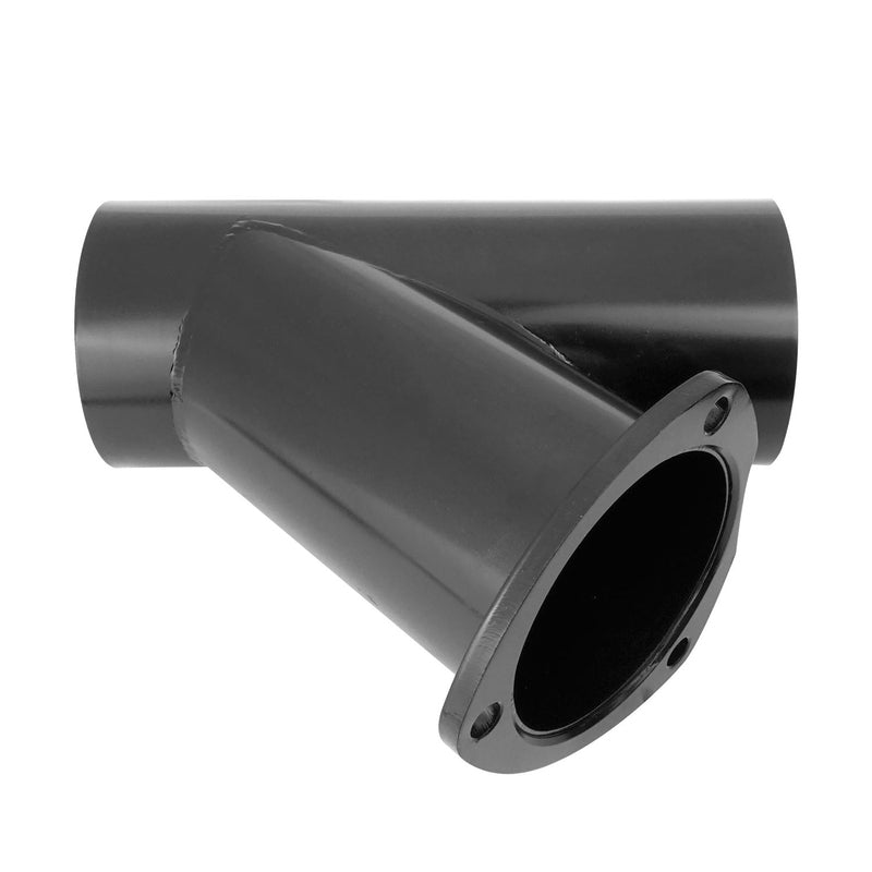 Proflow Exhaust Steel Cut Out Y Pipe 4.0in, Cap Gasket & Bolts 10in. overall length, Each - PFEEYPSTL40