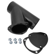 Proflow Exhaust Steel Cut Out Y Pipe 4.0in, Cap Gasket & Bolts 10in. overall length, Each - PFEEYPSTL40 PFEEYPSTL40
