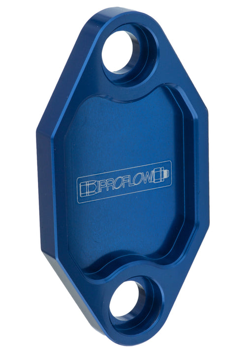 Proflow Fuel Pump Block-Off Plate, Aluminium, Blue Anodised, For Holden 253 308, Each - PFEFB-100BL PFEFB-100BL