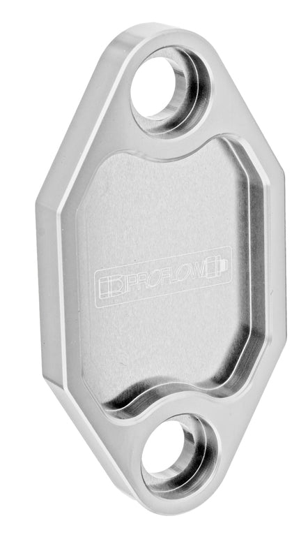Proflow Fuel Pump Block-Off Plate, Aluminium, Silver Anodised, For Holden 253 308, Each - PFEFB-100S PFEFB-100S